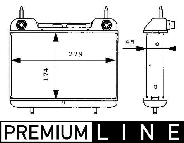 Radiateur d'huile moteur (Refroidisseur d'huile moteur) MAHLE Aftermarket ref. CLC 27 000P
