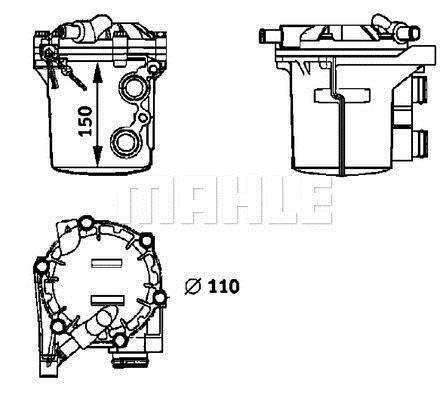 Radiateur d'huile moteur (Refroidisseur d'huile moteur) MAHLE Aftermarket ref. CLC 31 000P