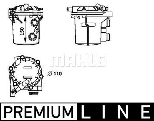 Radiateur d'huile moteur (Refroidisseur d'huile moteur) MAHLE Aftermarket ref. CLC 31 000P