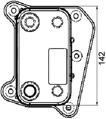 Radiateur d'huile moteur (Refroidisseur d'huile moteur) MAHLE Aftermarket ref. CLC 38 000P