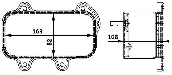 Radiateur d'huile moteur (Refroidisseur d'huile moteur) MAHLE Aftermarket ref. CLC 39 000P