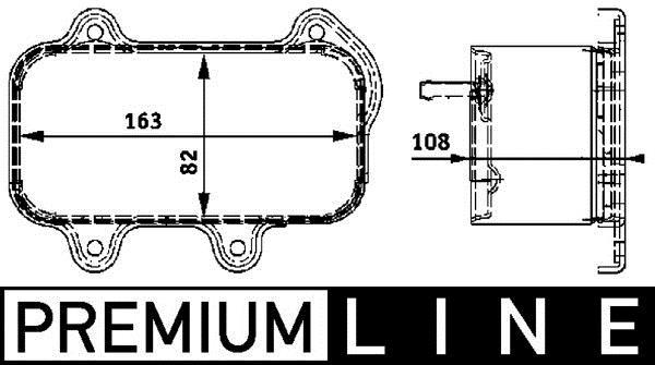 Radiateur d'huile moteur (Refroidisseur d'huile moteur) MAHLE Aftermarket ref. CLC 39 000P