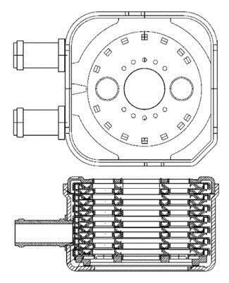 Radiateur d'huile moteur (Refroidisseur d'huile moteur) MAHLE Aftermarket ref. CLC 3 000S