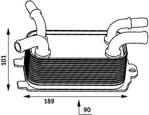 Radiateur d'huile moteur (Refroidisseur d'huile moteur) MAHLE Aftermarket ref. CLC 60 000P