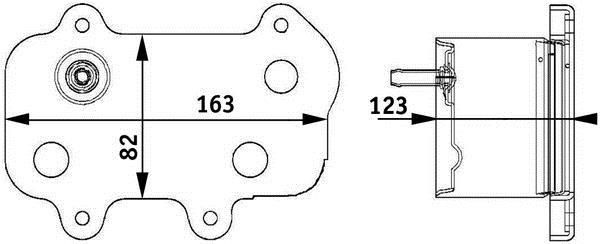 Radiateur d'huile moteur (Refroidisseur d'huile moteur) MAHLE Aftermarket ref. CLC 61 000P
