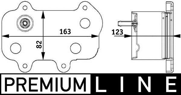 Radiateur d'huile moteur (Refroidisseur d'huile moteur) MAHLE Aftermarket ref. CLC 61 000P
