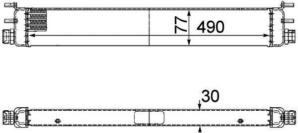 Radiateur d'huile moteur (Refroidisseur d'huile moteur) MAHLE Aftermarket ref. CLC 68 000P