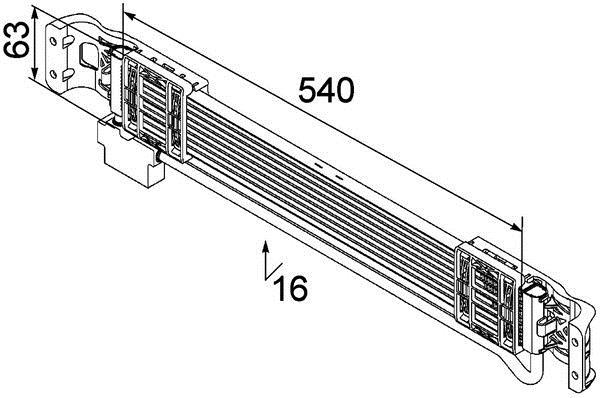 Radiateur d'huile moteur (Refroidisseur d'huile moteur) MAHLE Aftermarket ref. CLC 69 000P