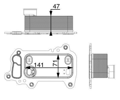 Radiateur d'huile moteur (Refroidisseur d'huile moteur) MAHLE Aftermarket ref. CLC 79 000P