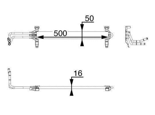 Radiateur d'huile moteur (Refroidisseur d'huile moteur) MAHLE Aftermarket ref. CLC 81 000P