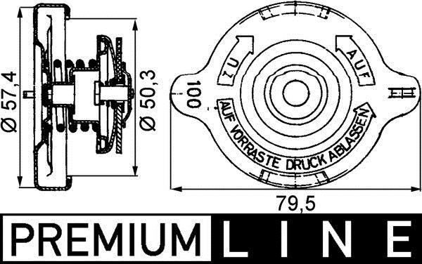Bouchon de radiateur MAHLE Aftermarket ref. CRB 14 000P