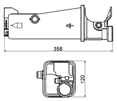 Vase d'expansion, liquide de refroidissement (Réservoir liquide de refroidissement) MAHLE Aftermarket CRT 2 000S