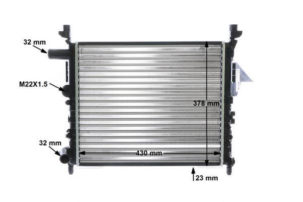 Radiateur moteur (Radiateur de refroidissement) MAHLE Aftermarket ref. CR 1019 000S