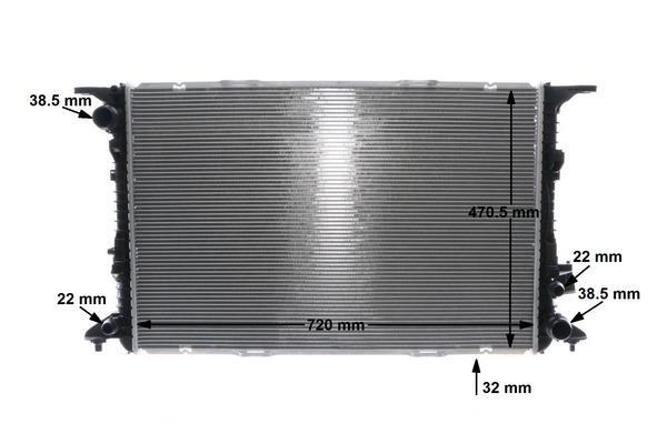 Radiateur moteur (Radiateur de refroidissement) MAHLE Aftermarket CR 1022 000S