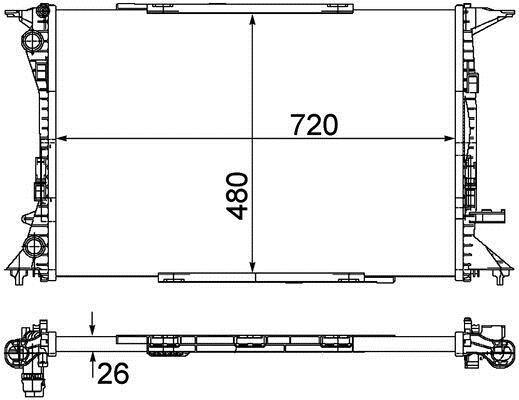 Radiateur moteur (Radiateur de refroidissement) MAHLE Aftermarket CR 1060 000P
