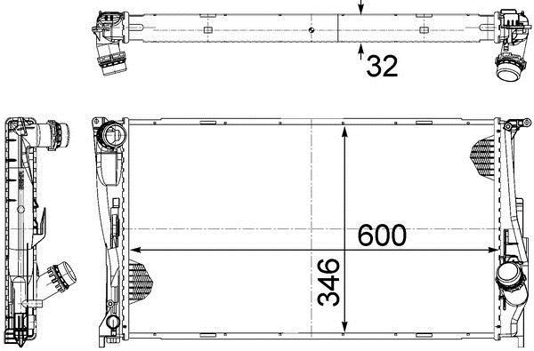 Radiateur moteur (Radiateur de refroidissement) MAHLE Aftermarket ref. CR 1084 000S