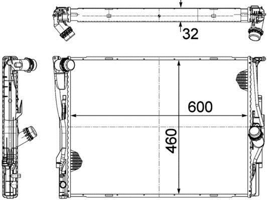 Radiateur moteur (Radiateur de refroidissement) MAHLE Aftermarket CR 1087 000P
