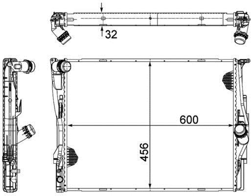 Radiateur moteur (Radiateur de refroidissement) MAHLE Aftermarket CR 1088 000P