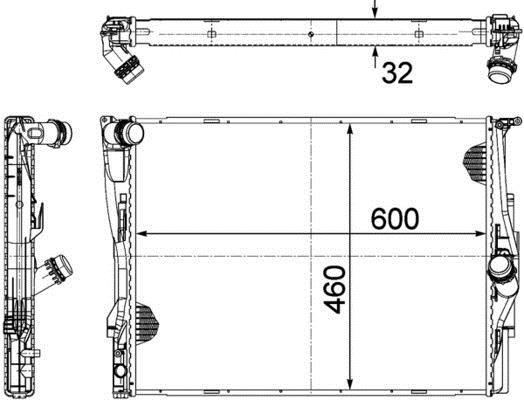 Radiateur moteur (Radiateur de refroidissement) MAHLE Aftermarket CR 1089 000P