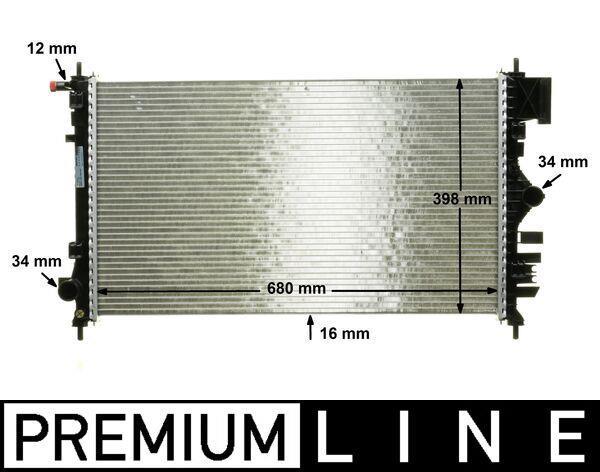 Radiateur moteur (Radiateur de refroidissement) MAHLE Aftermarket CR 1097 000P