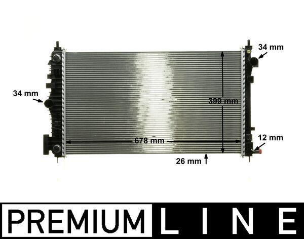 Radiateur moteur (Radiateur de refroidissement) MAHLE Aftermarket CR 1101 000P