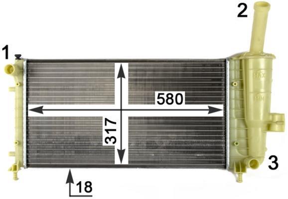 Radiateur moteur (Radiateur de refroidissement) MAHLE Aftermarket CR 1108 000P