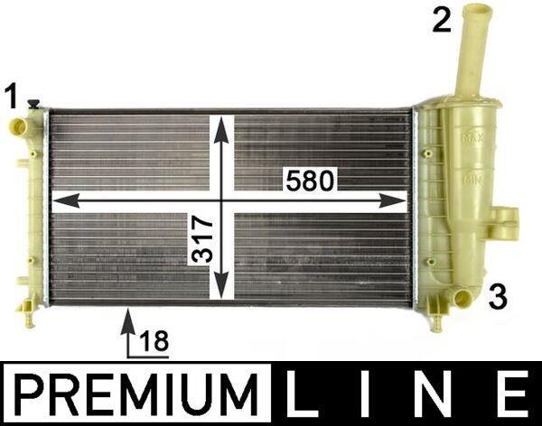 Radiateur moteur (Radiateur de refroidissement) MAHLE Aftermarket CR 1108 000P
