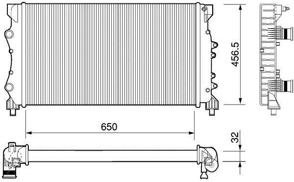 Radiateur moteur (Radiateur de refroidissement) MAHLE Aftermarket CR 1110 000P