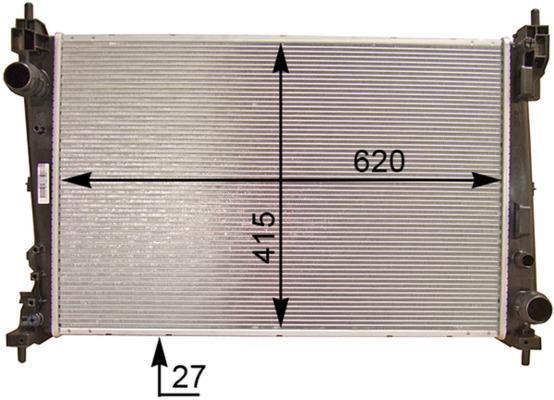 Radiateur moteur (Radiateur de refroidissement) MAHLE Aftermarket CR 1112 000P