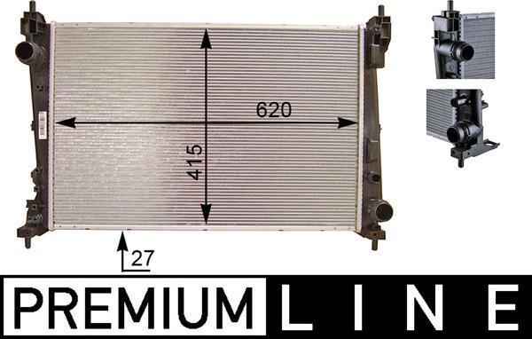 Radiateur moteur (Radiateur de refroidissement) MAHLE Aftermarket CR 1112 000P