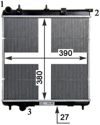 Radiateur moteur (Radiateur de refroidissement) MAHLE Aftermarket CR 1113 000P