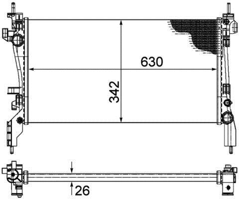 Radiateur moteur (Radiateur de refroidissement) MAHLE Aftermarket CR 1120 000P