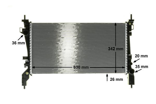 Radiateur moteur (Radiateur de refroidissement) MAHLE Aftermarket CR 1120 000P