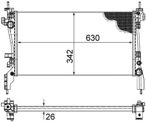 Radiateur moteur (Radiateur de refroidissement) MAHLE Aftermarket CR 1120 000S