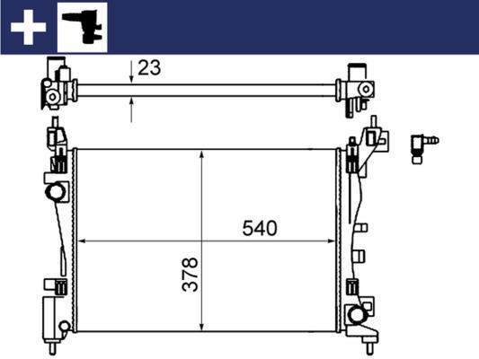 Radiateur moteur (Radiateur de refroidissement) MAHLE Aftermarket CR 1121 000S