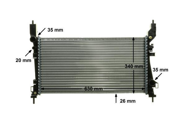 Radiateur moteur (Radiateur de refroidissement) MAHLE Aftermarket ref. CR 1122 000P