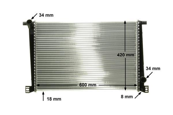 Radiateur moteur (Radiateur de refroidissement) MAHLE Aftermarket CR 1123 000P