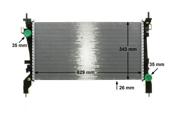 Radiateur moteur (Radiateur de refroidissement) MAHLE Aftermarket CR 1131 000P