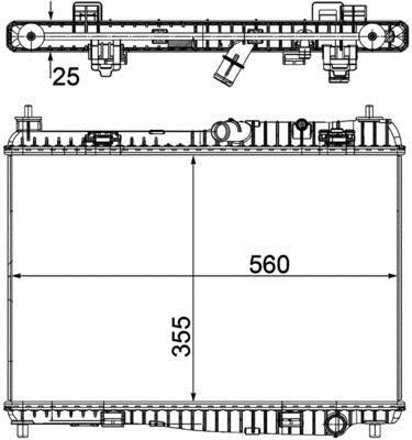 Radiateur moteur (Radiateur de refroidissement) MAHLE Aftermarket CR 1135 000P