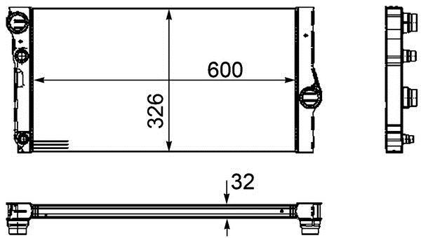 Radiateur moteur (Radiateur de refroidissement) MAHLE Aftermarket CR 1147 000P
