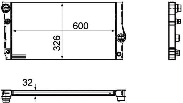 Radiateur moteur (Radiateur de refroidissement) MAHLE Aftermarket CR 1148 000P