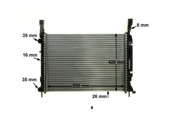 Radiateur moteur (Radiateur de refroidissement) MAHLE Aftermarket CR 1157 000P