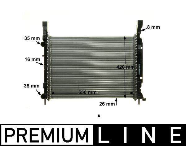 Radiateur moteur (Radiateur de refroidissement) MAHLE Aftermarket CR 1157 000P