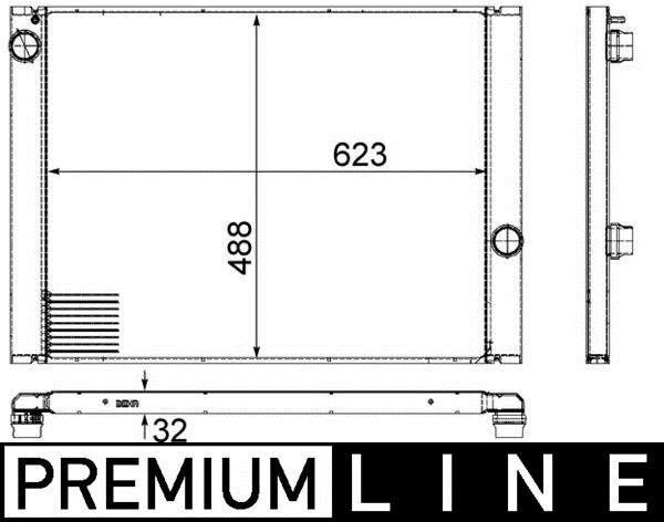 Radiateur moteur (Radiateur de refroidissement) MAHLE Aftermarket CR 1159 000P