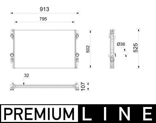 Radiateur moteur (Radiateur de refroidissement) MAHLE Aftermarket CR 1163 000P