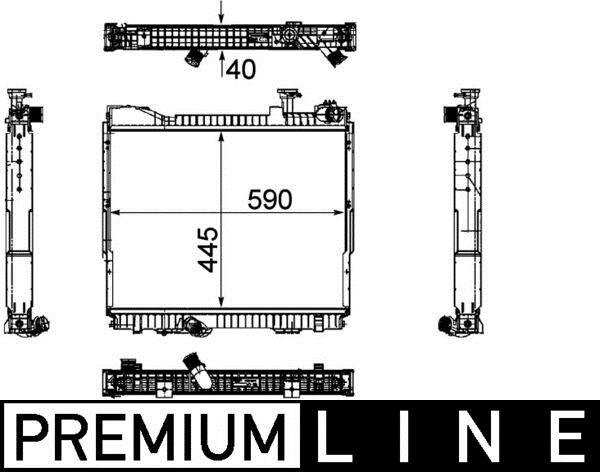 Radiateur moteur (Radiateur de refroidissement) MAHLE Aftermarket CR 1171 000P