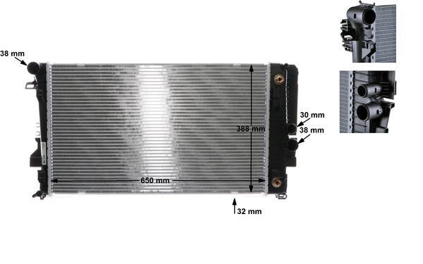 Radiateur moteur (Radiateur de refroidissement) MAHLE Aftermarket ref. CR 1173 000S