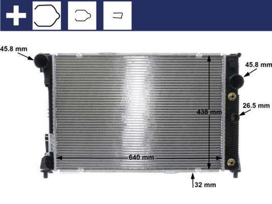 Radiateur moteur (Radiateur de refroidissement) MAHLE Aftermarket ref. CR 1176 000S