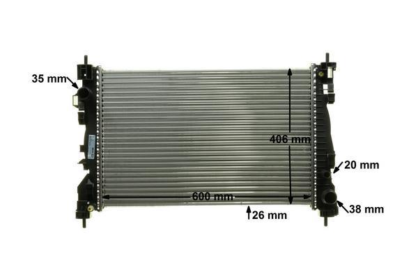 Radiateur moteur (Radiateur de refroidissement) MAHLE Aftermarket CR 1179 000P