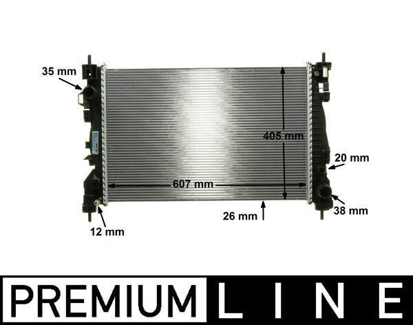 Radiateur moteur (Radiateur de refroidissement) MAHLE Aftermarket CR 1180 000P